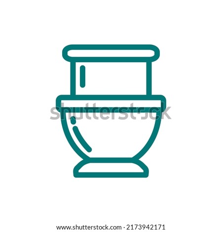 toilet seat icon vector illustration logo template for many purpose. Isolated on white background.