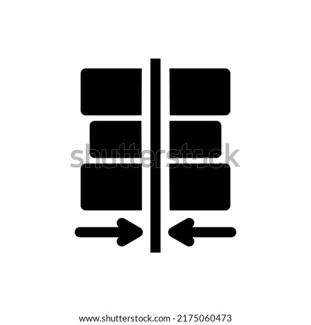 average middle, align center icon vector illustration logo template for many purpose. Isolated on white background.