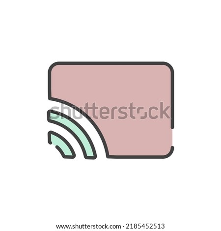screencast icon vector illustration logo template for many purpose. Isolated on white background. full color cartoon