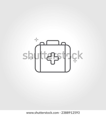 Medical Kit Icon Vector. Medkit icon vector illustration - Sign or Symbol