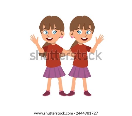 Similar – Image, Stock Photo sisters girl Sister