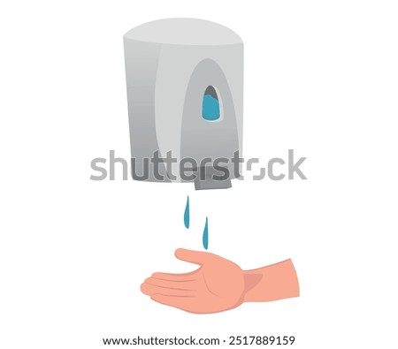 Pump Hand wash. Hand sanitizer. Alcohol-based hand rub. Rubbing alcohol.Vector illustration isolated on white background.