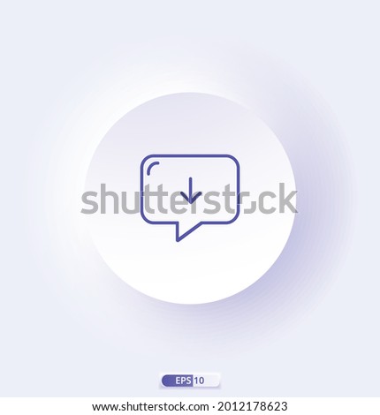 download_message icon. e-commerce icons. Сollection of web icons for online store, such as discounts, delivery, contacts, payment, app store, shopping cart.