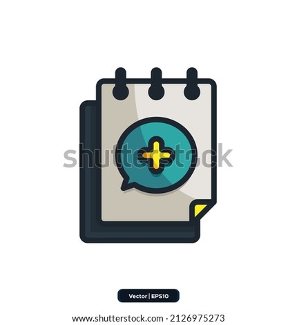 add icon. Note and tasks Icons. vector icons for web design isolated on white background. Collection of high quality black style vector icons