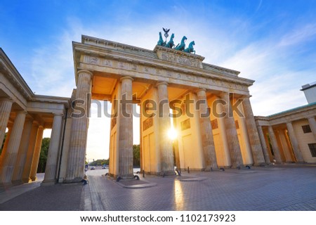 Similar – Image, Stock Photo Quadriga Berlin from the side in autumnal mood