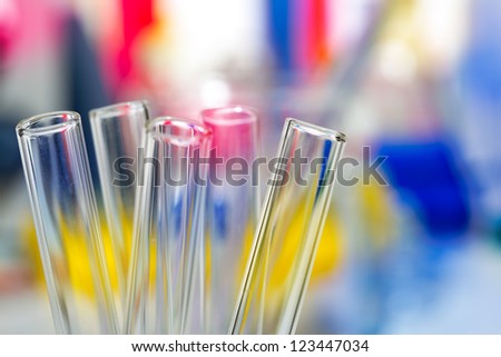 Chemical scientific laboratory stuff test tubes detail macro
