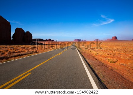 Arizona US 163 Scenic road to Monument Valley Park