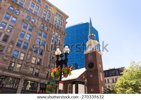 Boston Old South Meeting House historic site in Massachusetts USA