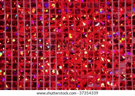 Glitter red fabric pattern macro background texture detail