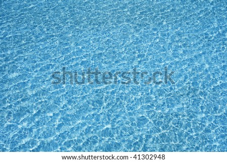 Blue pool water transparent texture reflexion and waves