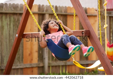 Similar – Foto Bild Schaukel auf Kinderspielplatz