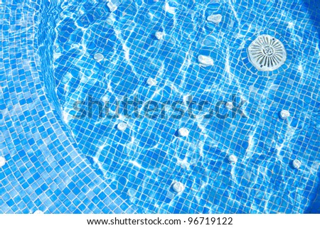 blue tiles spa pool with jets detail in white
