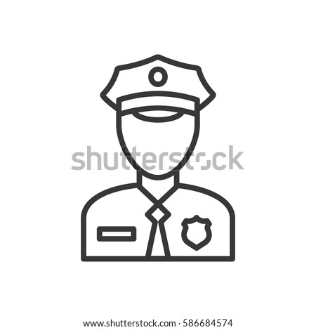 Police Icon vector. Policeman Officer avatar illustration