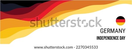 Germany independence day or national day banner vector design. Abstract background with wave and geometric in retro style. Germany national flag. October 3rd.