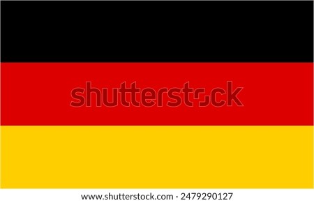 Image, Stock Photo a German flag is flying on a pole between the tree top in the colours of autumn and the shadow of its autumnal leaves on the stones of the building