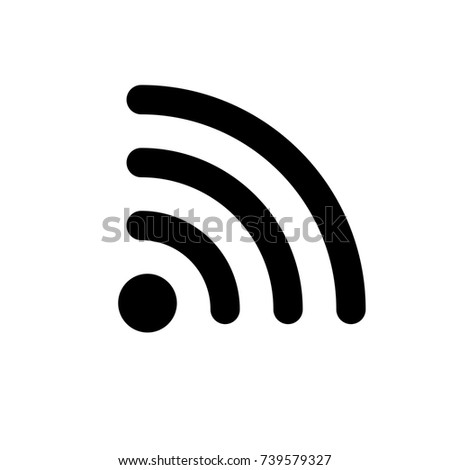 Wifi icon; flat vector design on isolated background. No. 2 variant.
