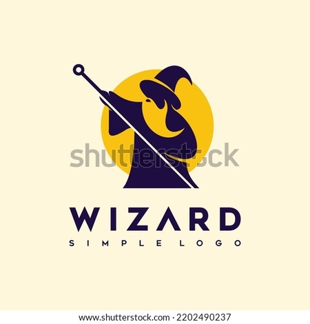 Wizard Magician logo design illustrations vector template 商業照片 © 