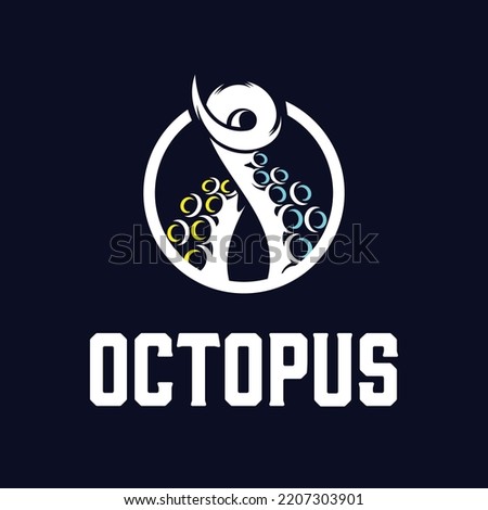 kraken logo vector illustration design inspiration, octopus logo, squid logo