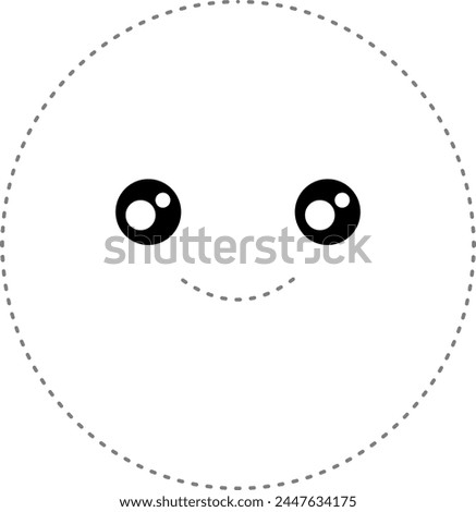 trac and color cute circle for design your Kindergarten worksheet.