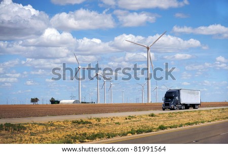 Electric Wind Turbines in Sweetwater,Texas.