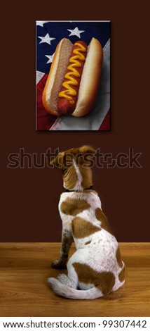 Puppy and the hot Dog.