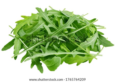 Arugula, rocket, eruca, rucola, isolated on white background, clipping path, full depth of field Zdjęcia stock © 