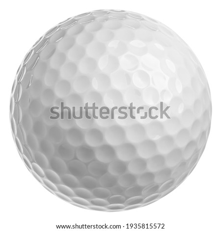 Golf ball isolated on white background, full depth of field, clipping path Stockfoto © 