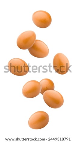 Image, Stock Photo organic eggs in egg box on white marble kitchen table