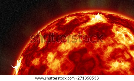 Solar Storm - Sun in a Solar Storm.
