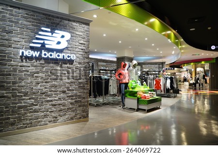 HANGZHOU-MAR. 26, 2015. NEW BALANCE STORE interior. China accounts for about 20 percent, or 180 billion renminbi ($27 billion1 ) of global luxury sales in 2015, according to new McKinsey research.