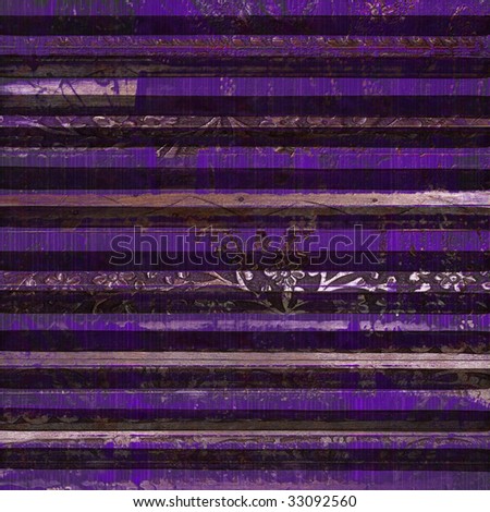 antique purple wood scroll print
