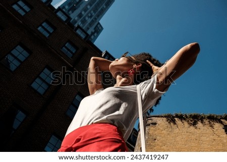 Similar – Image, Stock Photo from behind | with the fishing rod