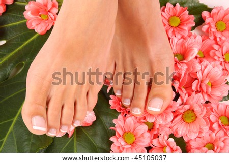 Beauty treatment photo of nice feet