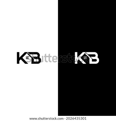 letter KB home logo real estate creative unique