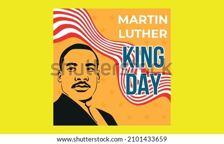 Martin Luther King vector illustration background design, MLK Day Background Design. Banner, Poster, Greeting Card