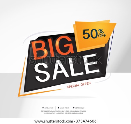 Super Sale and special offer. 50% off. Vector illustration.Theme black color.
