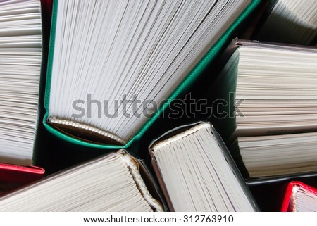 hardcover books top view