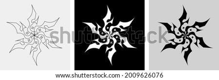 tribal tatto design,pattren,line art, logo, isolated item redy use