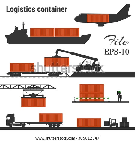 Set of transport for the transport and loading of containers.