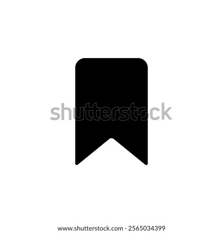 Bookmark icon, simple flat style, illustration, logo sign symbol pictogram template, for ui or ux isolated on white for mobile app, editable