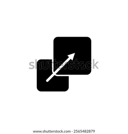 Compact size, change scale, resize picture, full screen icon, simple flat style, illustration, logo sign symbol pictogram template, for ui or ux isolated on white for mobile app, editable