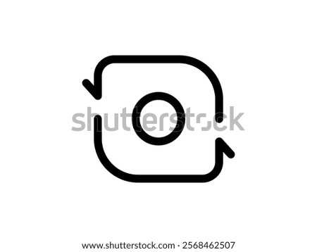 camera switch icon, simple flat style, vector illustration symbol sign logo template pictogram, for ui or ux isolated on white for mobile app, editable	