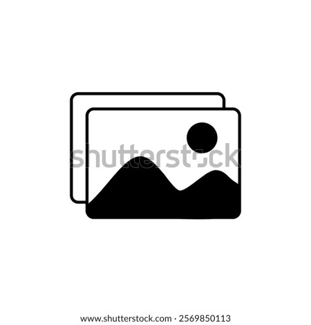 image icon, simple flat style, vector illustration symbol sign logo template pictogram, for ui or ux isolated on white for mobile app, editable	