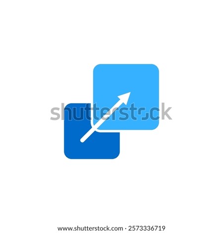 Compact size, change scale, resize picture, full screen icon, simple flat style, illustration, logo sign symbol pictogram template, for ui or ux isolated on white for mobile app, editable