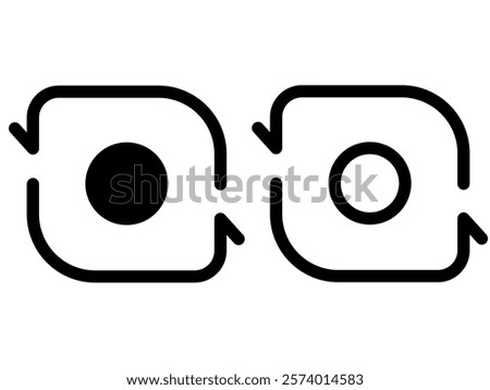 camera switch icon, simple flat style, vector illustration symbol sign logo template pictogram, for ui or ux isolated on white for mobile app, editable	