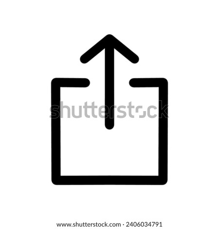 share line icon, flat share icon isolated on white