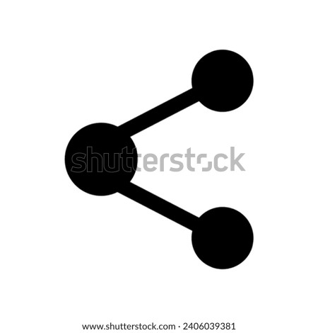 Connect, data sharing, link symbol, network share, share icon button set. Social communication interface logo sign.  Vector illustration icon. Isolated on white background.
