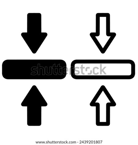 Compression Arrows Icon Vector Symbol Design Illustration