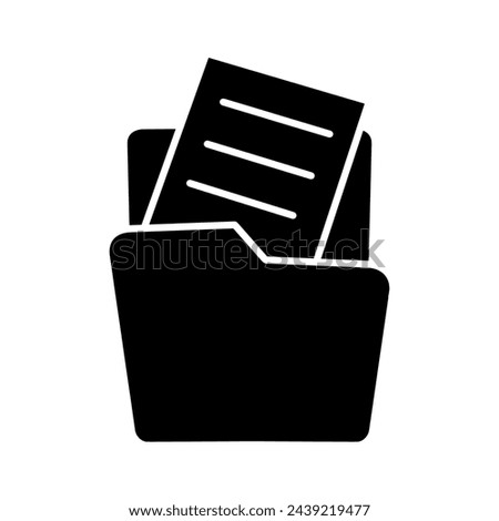 Open file vector icon in linear, outline icon isolated on white background