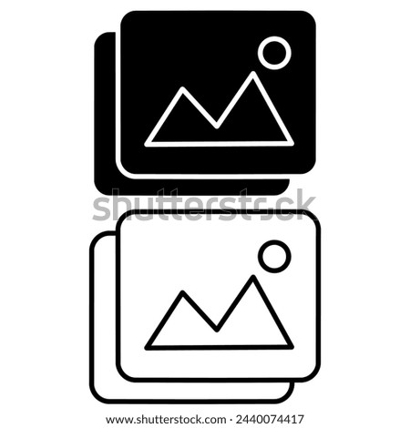 Premium picture icon or logo in line style. High quality sign and symbol on a white background. Vector outline pictogram for infographic, web design and app development.